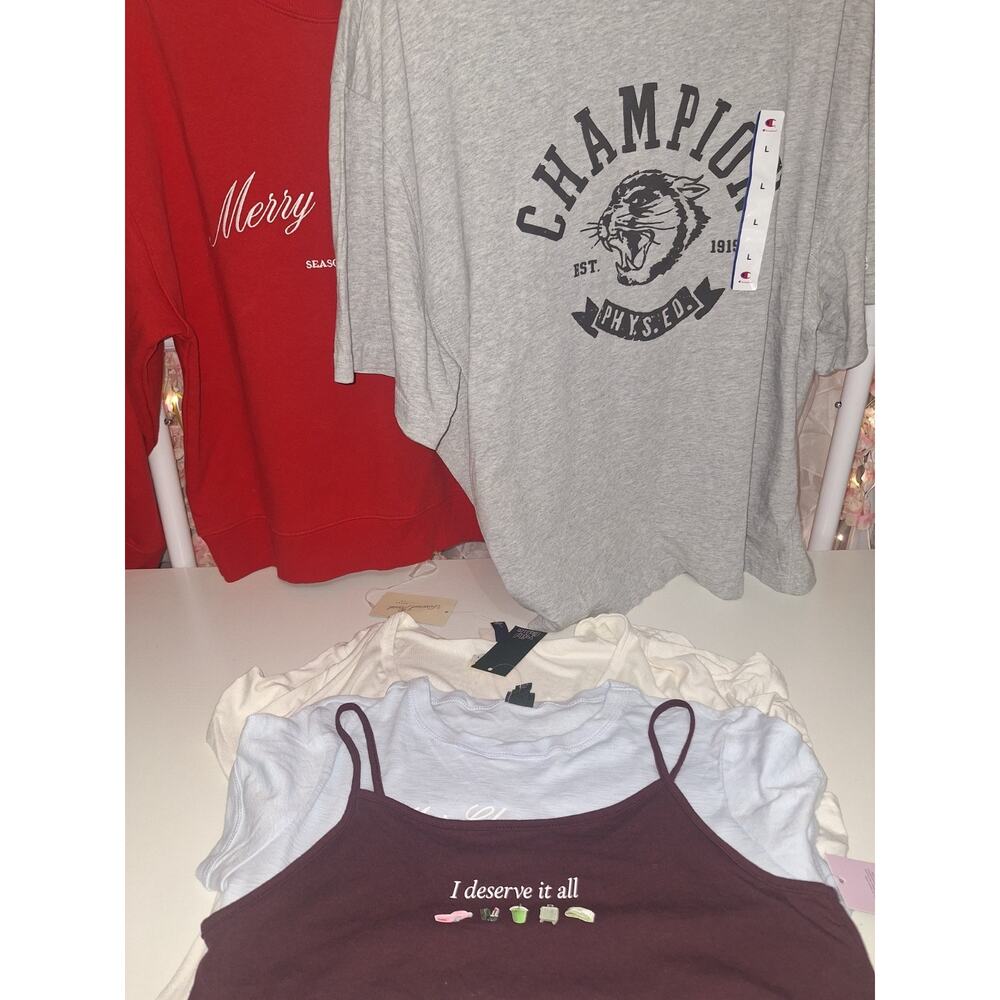 Womens 5-Piece Shirt Bundle Size L